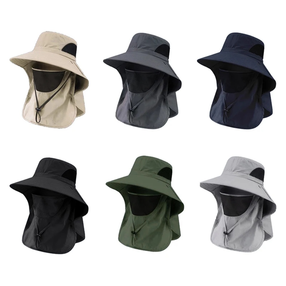Mens Outdoor Hunting Hats - หมวกกันแดดฤดูร้อน ป้องกันรังสียูวี สำหรับกิจกรรมกลางแจ้ง ล่าสัตว์ ตกปลา สำหรับผู้ชาย