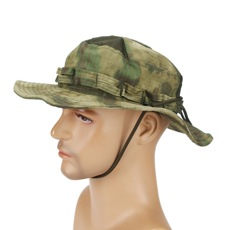 Mens Outdoor Hunting Hats - หมวกบูนี่ลายพราง FG atacs สำหรับกิจกรรมกลางแจ้ง เดินป่า ตกปลา