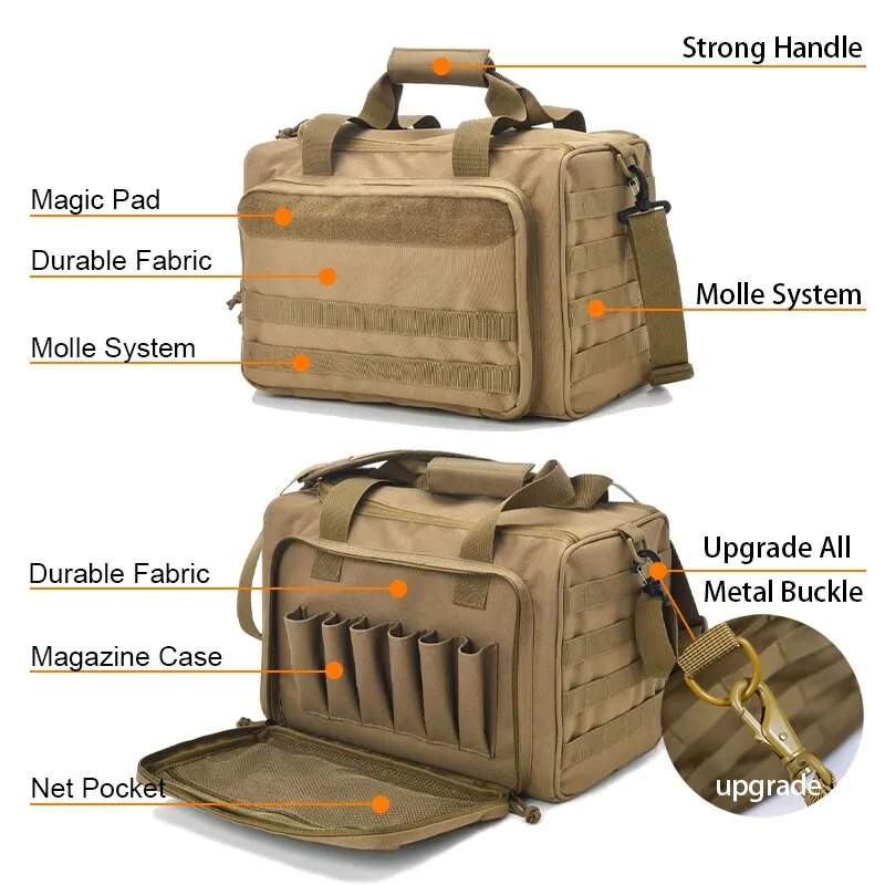 Hunting And Outdoor Supplies - กระเป๋าเก็บปืนพร้อมระบบ MOLLE กระเป๋าสะพายไหล่ทนทานสําหรับอุปกรณ์และอุปกรณ์เสริมกลางแจ้ง