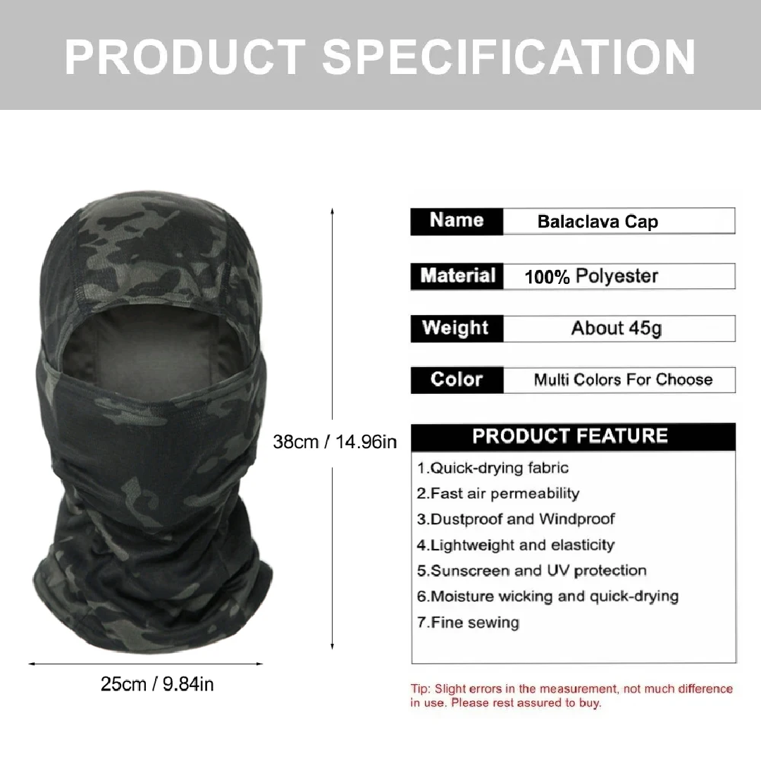 หมวกบาลาคลาวาลายพราง สำหรับปั่ - Mens Outdoor Hunting Hats บทวิจารณ์และราคา
