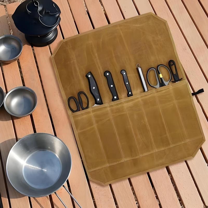 กระเป๋าใส่มีดเชฟผ้าแคนวาสเคลือ - Outdoor Hunting Kitchen บทวิจารณ์และราคา