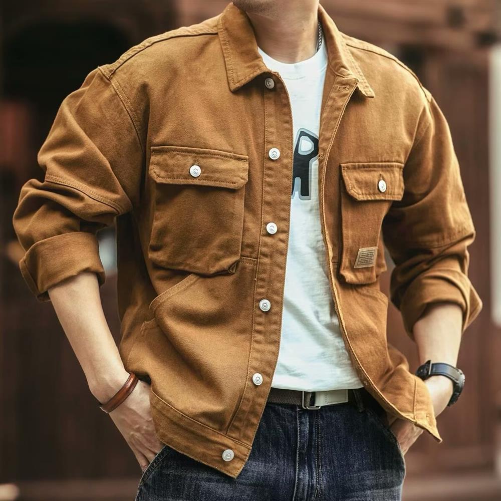 แจ็คเก็ตยีนส์สไตล์อเมริกันย้อน - Hunting Outdoor Brand บทวิจารณ์และราคา