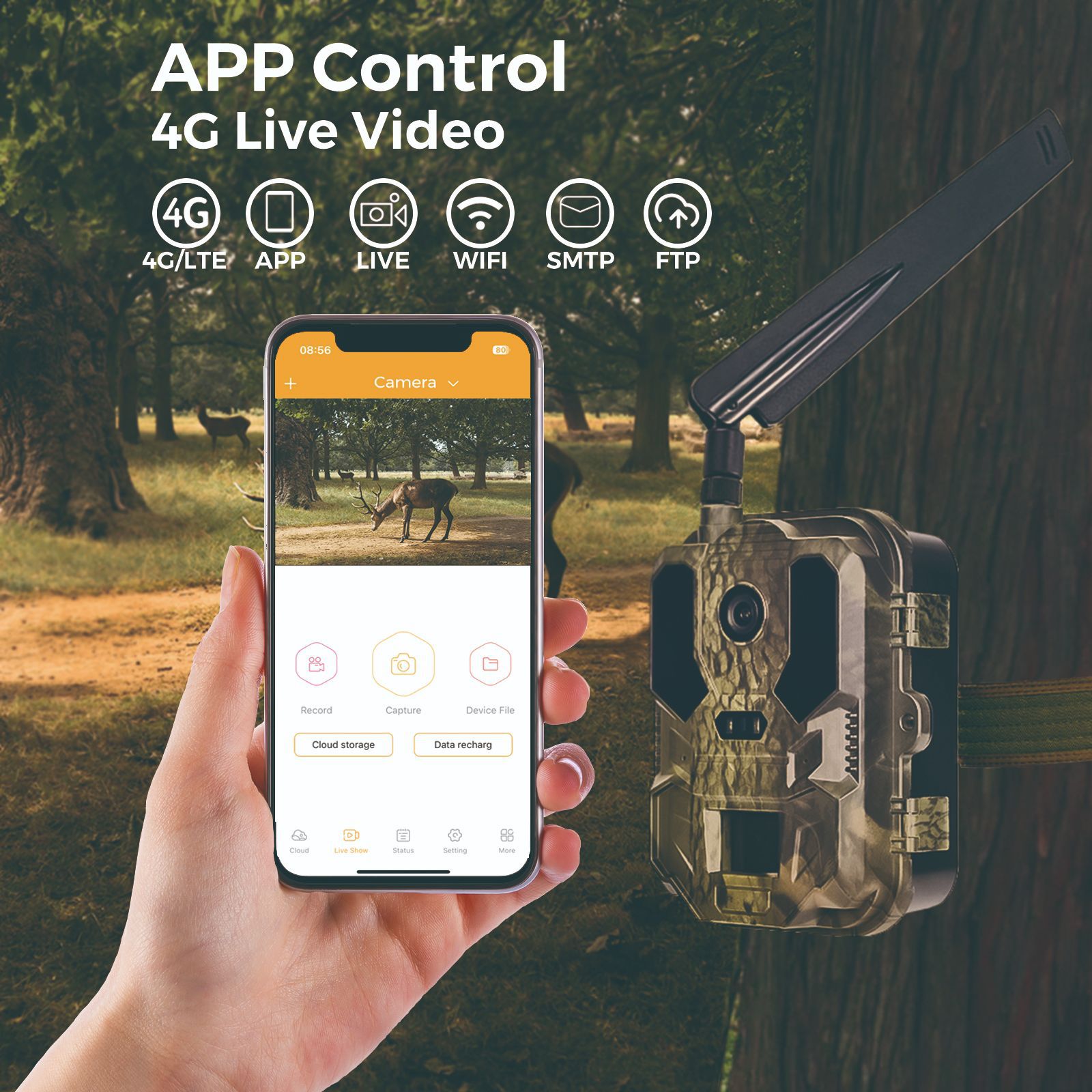 กล้องดักถ่ายสัตว์ป่า 4G สำหรับ - Hunting Outdoor Camera บทวิจารณ์และราคา